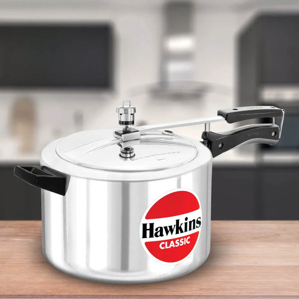 Hawkins Classic Wide Pressure Cooker (8 Litre, Aluminium Pressure Cooker) (CL 8W)