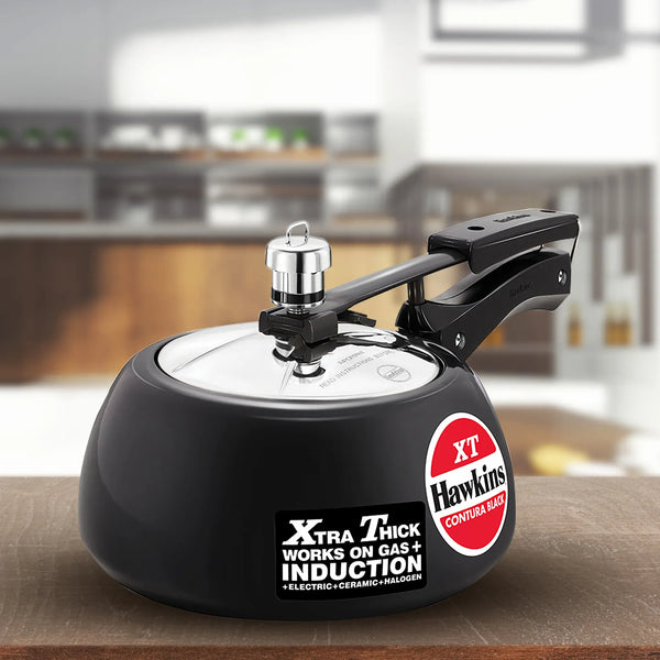Hawkins Contura Black XT Pressure Cooker (2 Litre, Induction Compatible) (CXT 20)