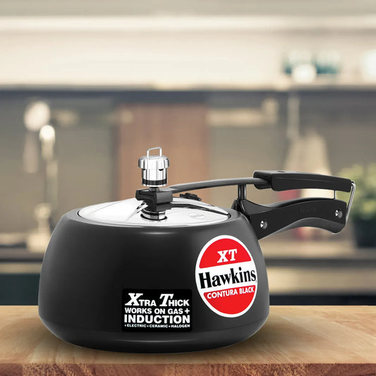 Hawkins Contura Black XT Pressure Cooker (3 Litre, Induction Compatible) (CXT 30)