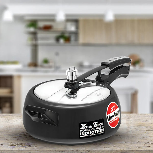 Hawkins Contura Black XT Pressure Cooker (3.5 Litre, Induction Compatible) (CXT 35)