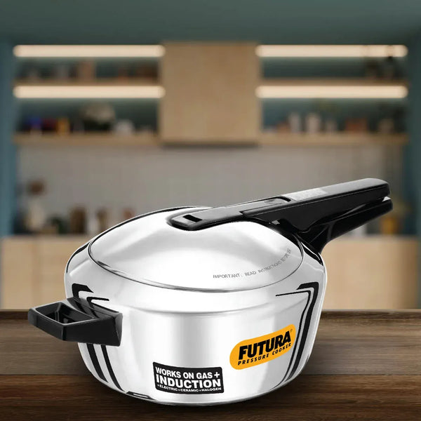 Hawkins Futura Stainless Steel Pressure Cooker (4 Litre, Induction Compatible) (FSS 40)