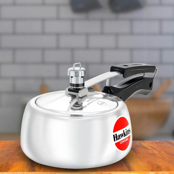 Hawkins Contura Pressure Cooker (1.5 Litre, Aluminium Pressure Cooker) (HC 15)
