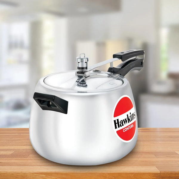 Hawkins Contura Pressure Cooker (6.5 Litre, Aluminium Pressure Cooker) (HC 65)