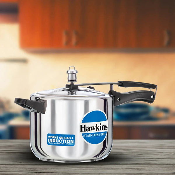 Hawkins Stainless Steel Pressure Cooker (5 Litre, Induction Compatible) (HSS 50)
