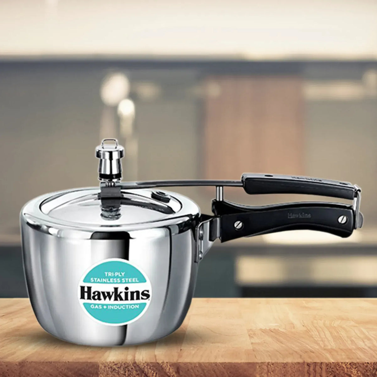 Hawkins Tri-Ply Stainless Steel Pressure Cooker (2.5 Litre, Induction Compatible) (HSST 25)