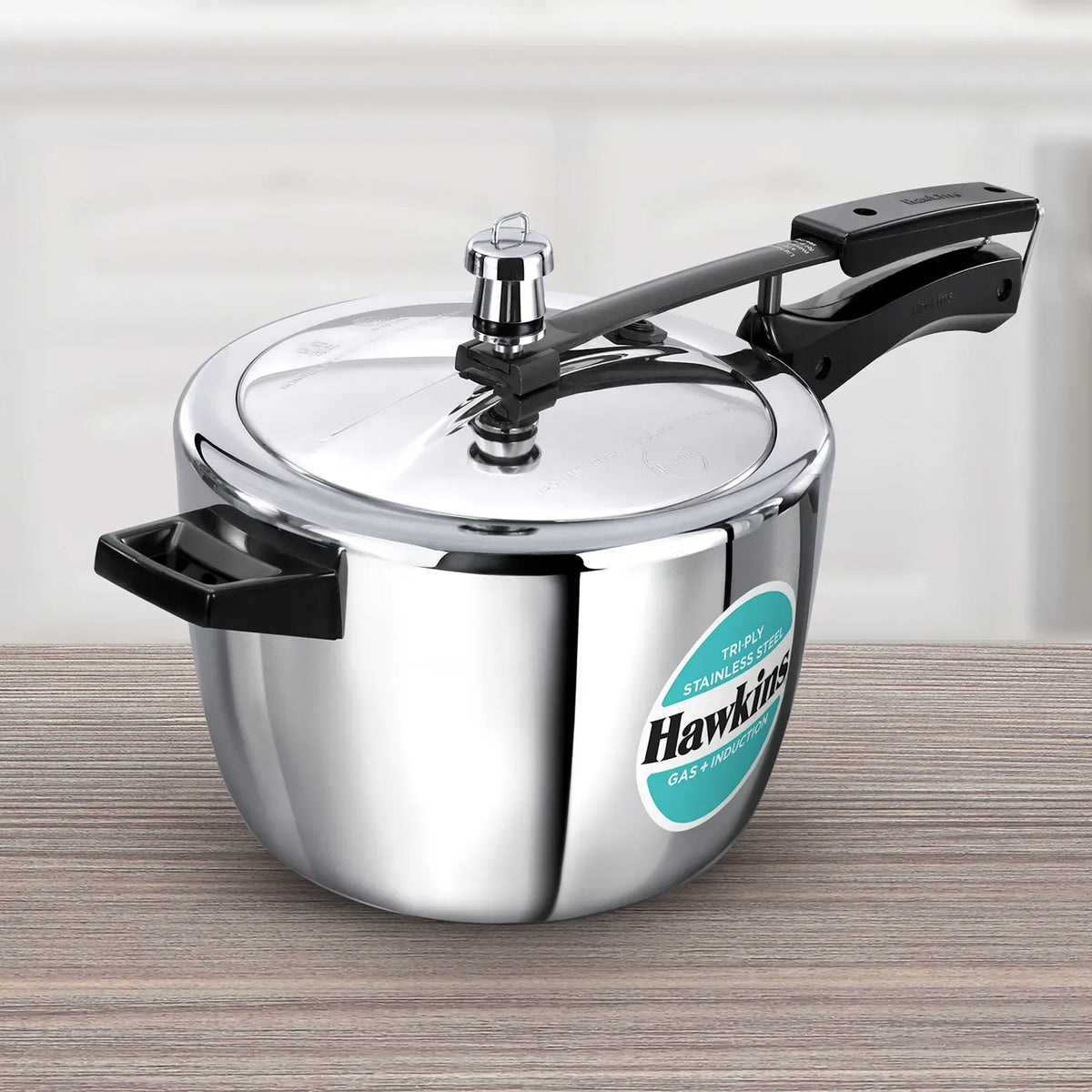 Hawkins Tri-Ply Stainless Steel Pressure Cooker (4.5 Litre, Induction Compatible) (HSST 45)