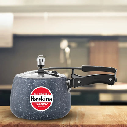 Hawkins Ceramic Pressure Cooker (3 Litre, Induction Compatible) (ICC 30)