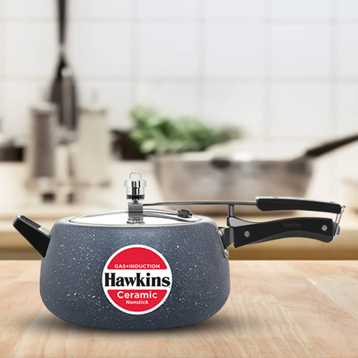 Hawkins Ceramic Pressure Cooker (5 Litre, Induction Compatible) (ICC 50)