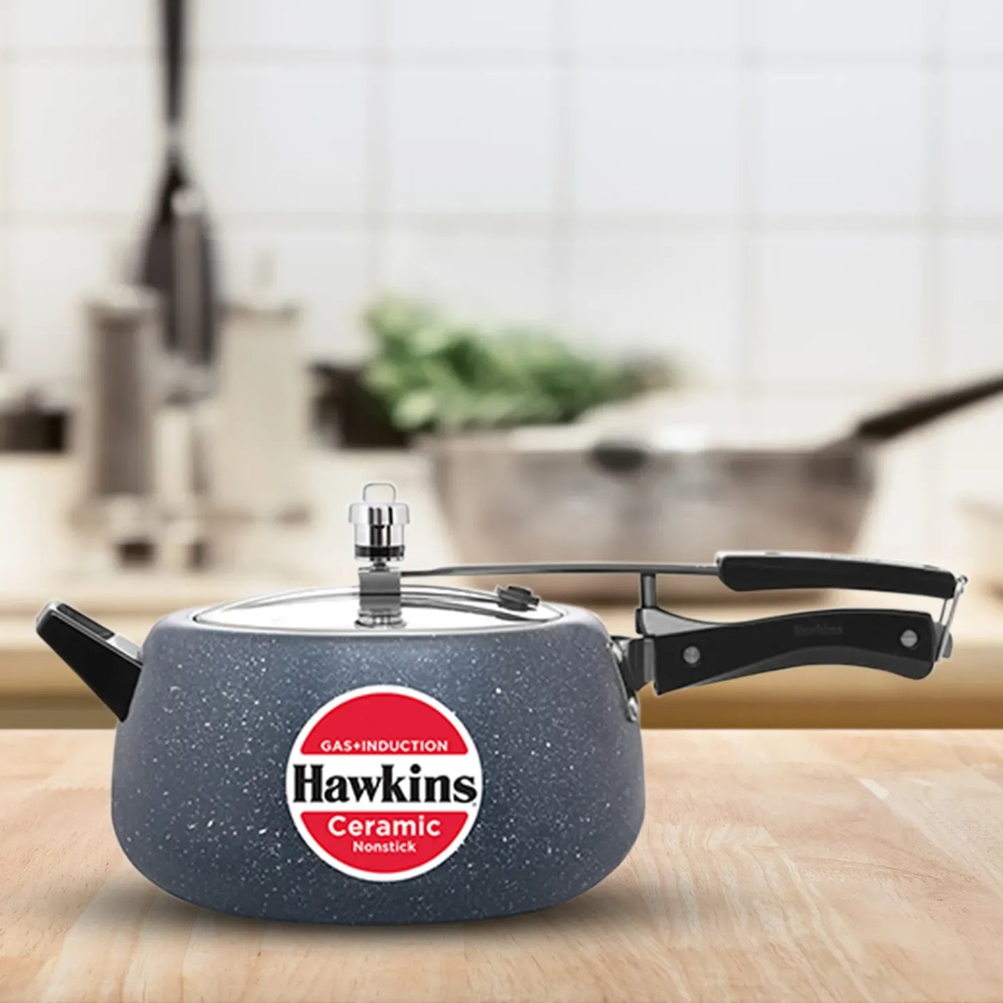 Hawkins Ceramic Pressure Cooker (5 Litre, Induction Compatible) (ICC 50)