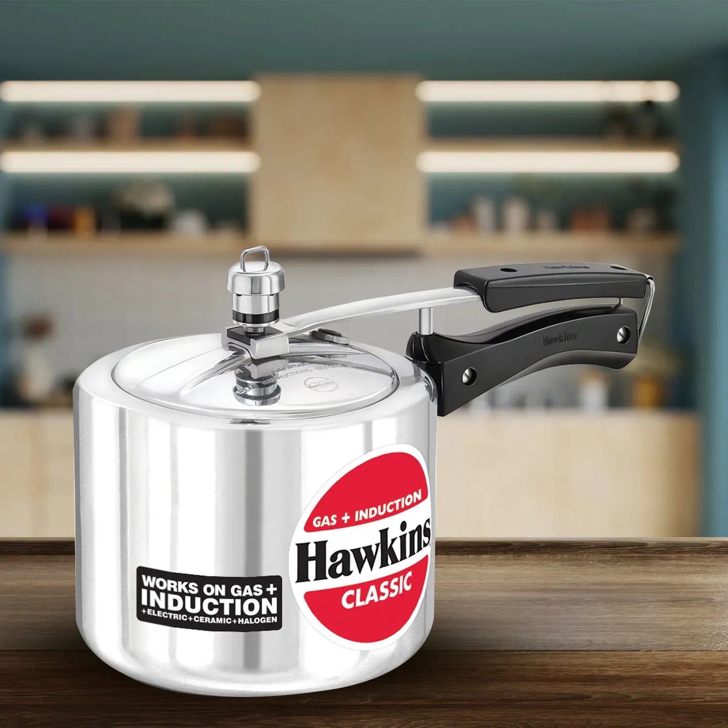 Hawkins Classic Induction Pressure Cooker (3 Litre, Aluminium Pressure Cooker) (ICL 3T)