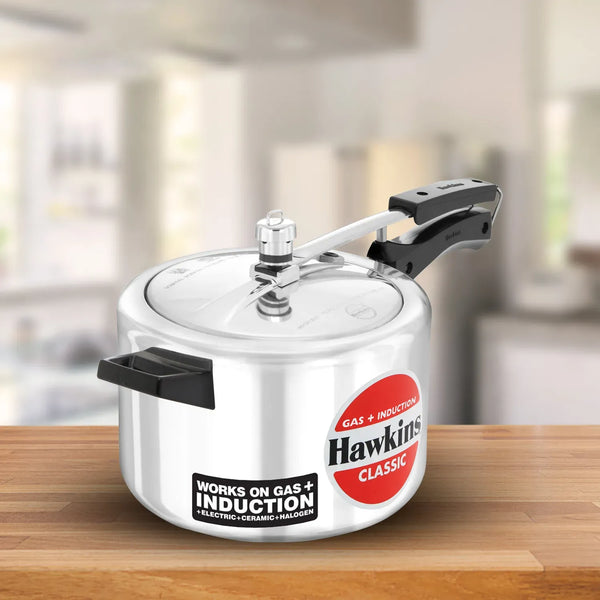 Hawkins Classic Induction Pressure Cooker (5 Litre, Aluminium Inner Lid Cooker) (ICL 50)