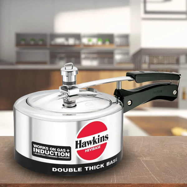 Hawkins Hevibase Pressure Cooker with Double Thick Base (2 Litre, Induction Compatible) (IH 20)
