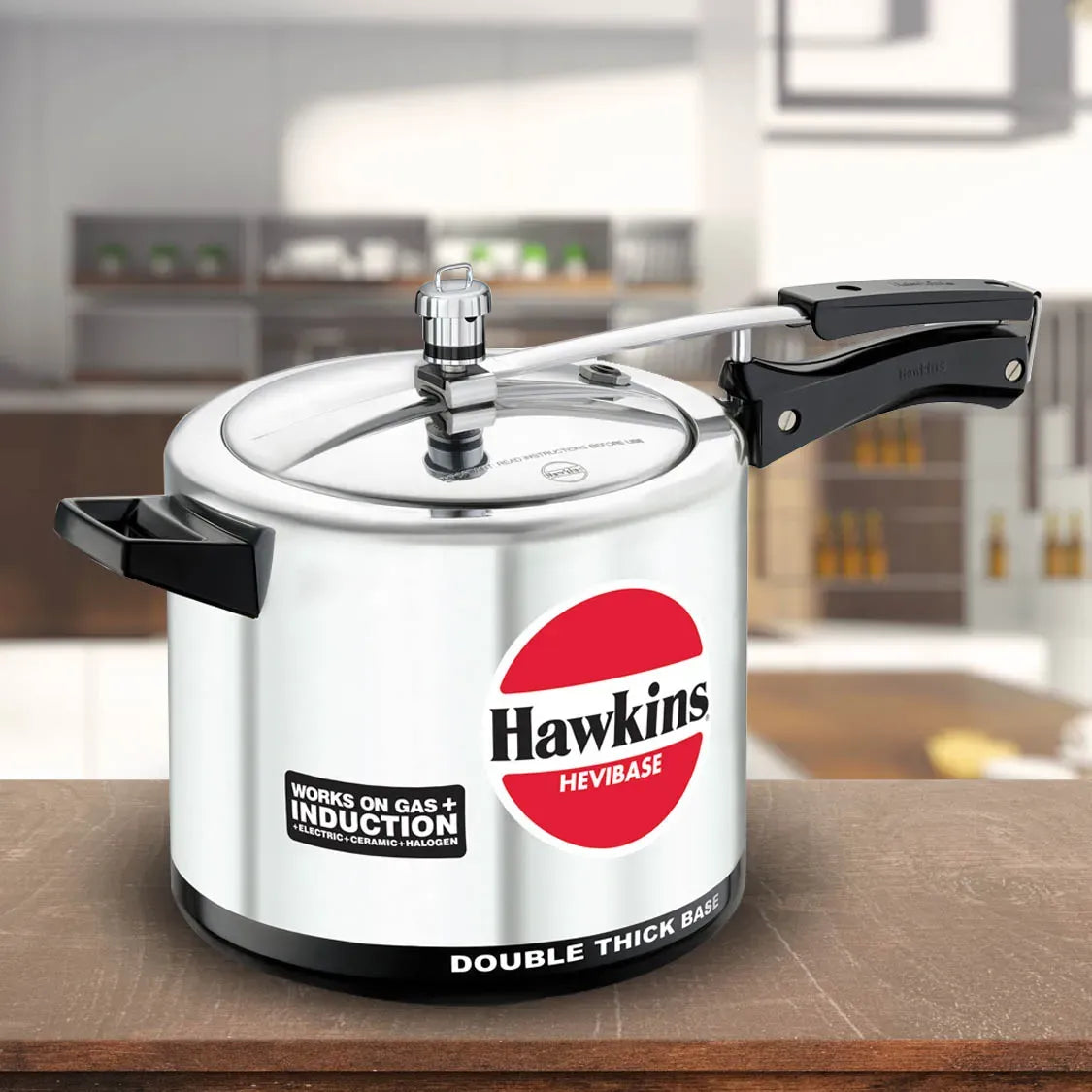 Hawkins Hevibase Pressure Cooker (6.5 Litre, Induction Compatible) (IH 65)
