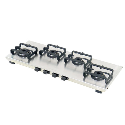 Sunshine Shield Plus Olympic Stainless-Steel Cooktop (4 Burner, Manual Ignition)