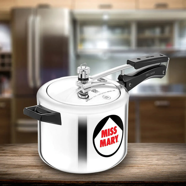 Hawkins Miss Mary Pressure Cooker (4 Litre, Aluminium Pressure Cooker) (MM 40)