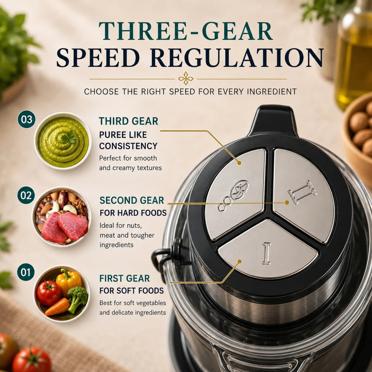 Pringle QuadMax Electric Vegetable & Meat Chopper, 3 Litre Stainless Steel Bowl (3 Speed Settings, 4 Stainless Steel Blades)