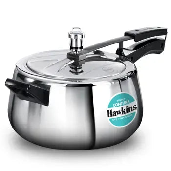 Hawkins Tri-Ply Stainless Steel Contura Pressure Cooker (5 Litre, Induction Compatible) (SSTCO 50)