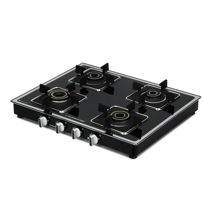 Sunshine Arrow Glass Top Gas Stove (4 Burner, Manual Ignition)