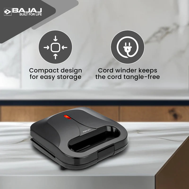 Bajaj SWX 5 Sandwich Maker (White, 800W)