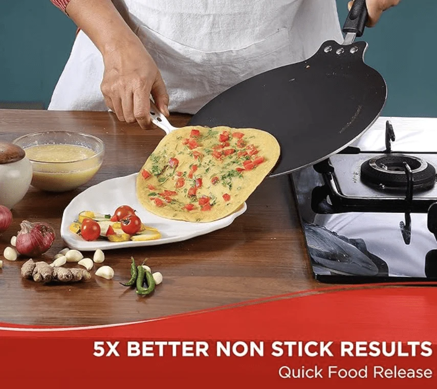 Vinod Zest Aluminium Non-Stick Flat Multi Tawa (28 cm)