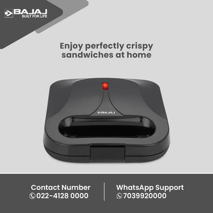 Bajaj SWX 5 Sandwich Maker (White, 800W)