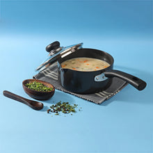 Vinod Hard Anodised Saucepan with Glass Lid (18 cm)