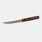 Rena Steak Knife with Wooden Handle, Stainless Steel Serrated Blade