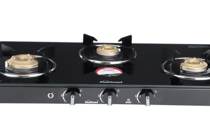 Sunflame Magna Glass Top Gas Stove (3 Burner, Auto Ignition)