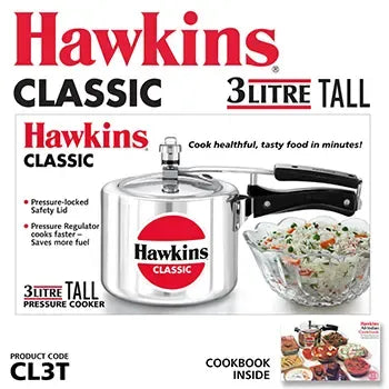 Hawkins Classic Pressure Cooker (3 Litre, Aluminium Pressure Cooker) (CL 3T)
