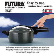 Hawkins Futura Hard Anodised Pressure Cooker (4 Litre, Inner Lid Pressure Cooker) (FP 40)