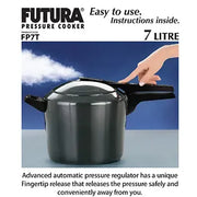 Hawkins Futura Hard Anodised Pressure Cooker (7 Litre, Inner Lid Pressure Cooker) (FP 7T)
