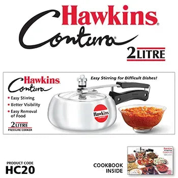 Hawkins Contura Pressure Cooker (2 Litre, Aluminium Pressure Cooker) (HC 20)