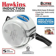 Hawkins Stainless Steel Pressure Cooker (8 Litre, Induction Compatible) (HSS 80)