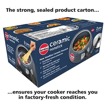 Hawkins Ceramic Pressure Cooker (2 Litre, Induction Compatible) (ICC 20)