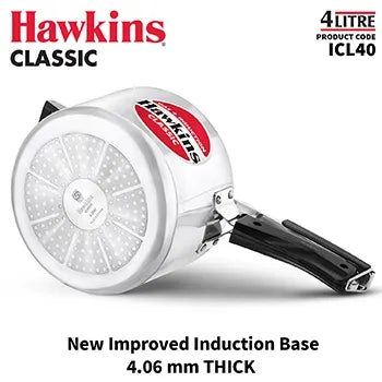 Hawkins Classic Induction Pressure Cooker (4 Litre, Aluminium Inner Lid Cooker) (ICL 40)