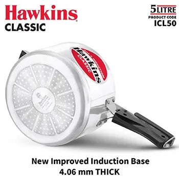 Hawkins Classic Induction Pressure Cooker (5 Litre, Aluminium Inner Lid Cooker) (ICL 50)