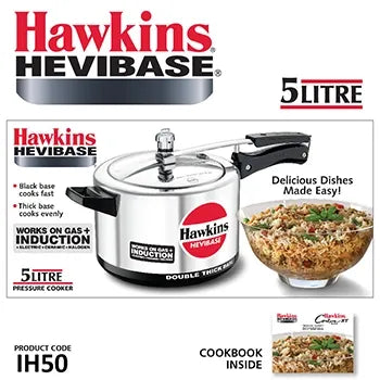 Hawkins Hevibase Pressure Cooker (5 Litre, Induction Compatible) (IH 50)