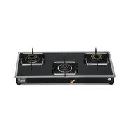 Sunshine Arrow Glass Top Gas Stove (3 Burner, Manual Ignition)