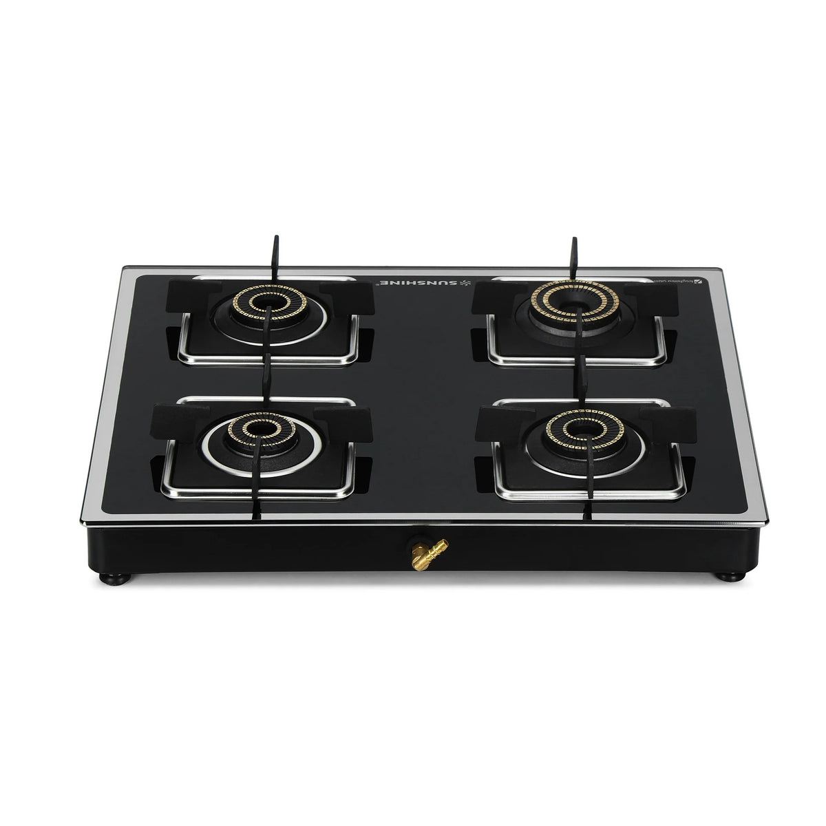 Sunshine Arrow Glass Top Gas Stove (4 Burner, Manual Ignition)