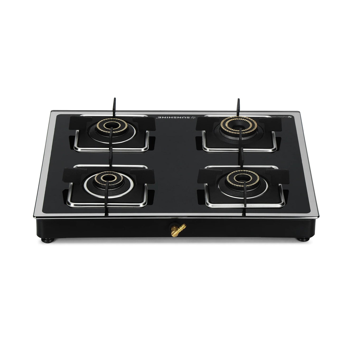 Sunshine Arrow Glass Top Gas Stove (4 Burner, Manual Ignition)