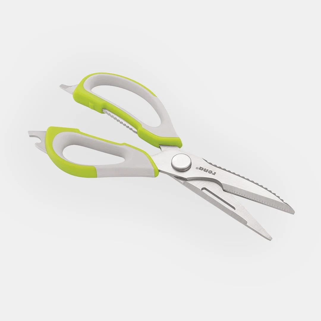 Rena 6-in-1 Multi-Function Kitchen Scissor, Stainless Steel, Detachable (23 cm)
