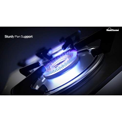 Sunflame Prime Glass Top Gas Stove (3 Burner, Manual Ignition)