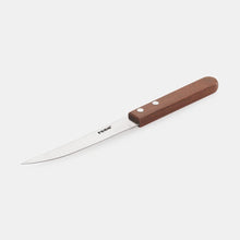 Rena Steak Knife Plain, Stainless Steel Blade, Wooden Handle, 21.5 cm