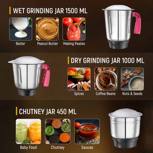 Judge by Prestige Aura Mixer Grinder (750 W)