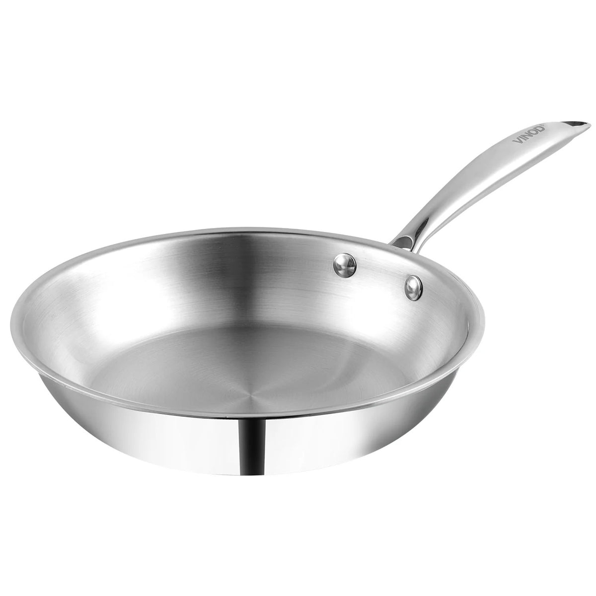 Vinod Platinum Triply Stainless Steel Frypan, Induction Friendly (18 cm)