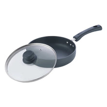 Vinod Hard Anodised Deep Frypan with Glass Lid (24 cm)