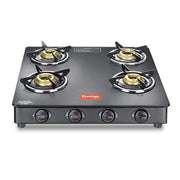 Prestige Magic Glass Top Gas Stove (4 Burner, Powder Coated Body)