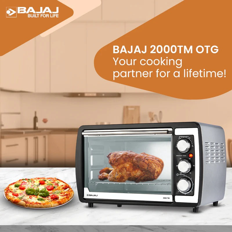 Bajaj 2000 TM Oven Toaster Griller (OTG) (20 Litre, Black)