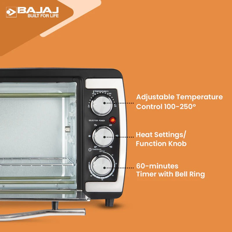 Bajaj 2000 TM Oven Toaster Griller (OTG) (20 Litre, Black)