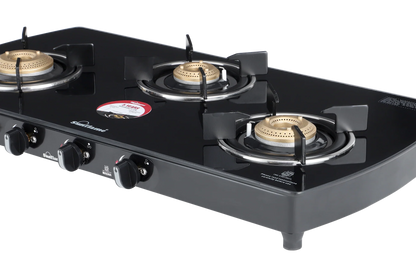 Sunflame Magna Glass Top Gas Stove (3 Burner, Auto Ignition)